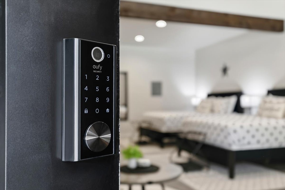 Keypad smart lock on a guest door